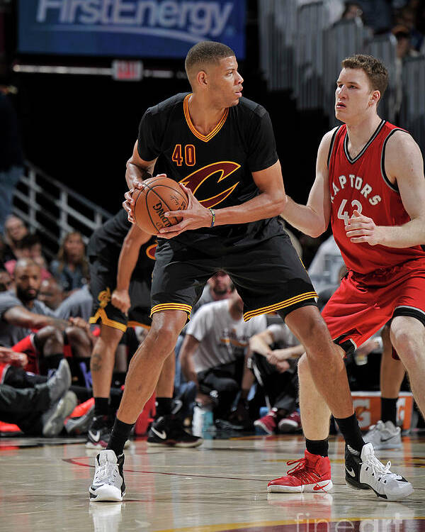 Edy Tavares Poster featuring the photograph Toronto Raptors V Cleveland Cavaliers by David Liam Kyle