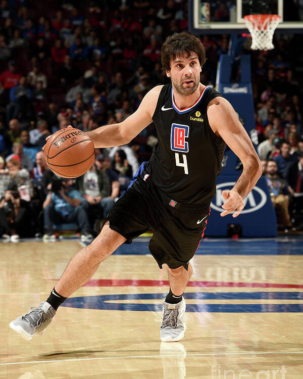 Milos Teodosic Poster featuring the photograph La Clippers V Philadelphia 76ers by David Dow