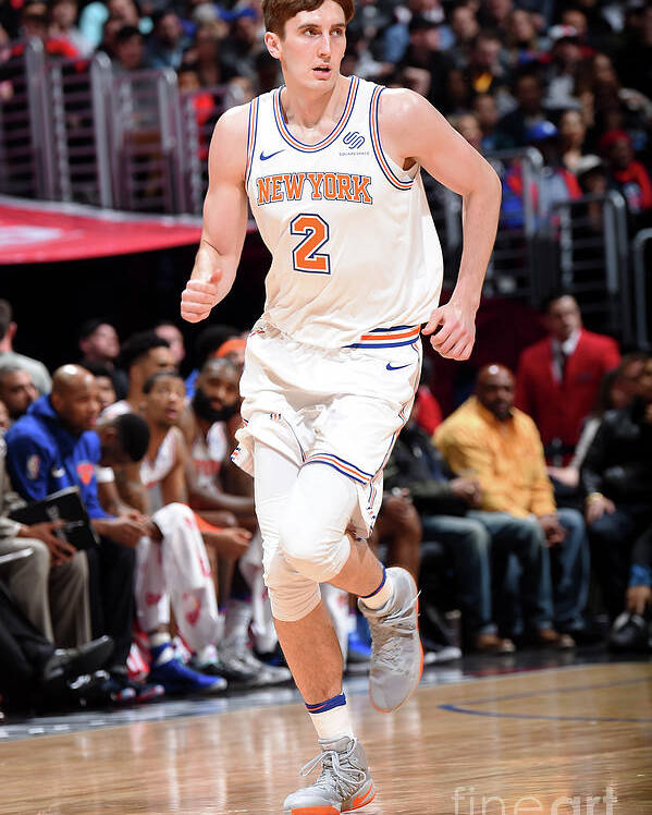 Luke Kornet Poster featuring the photograph New York Knicks V La Clippers by Andrew D. Bernstein