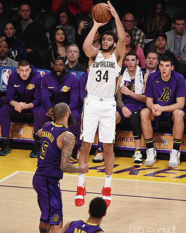 Nba Pro Basketball Poster featuring the photograph New Orleans Pelicans V Los Angeles by Adam Pantozzi