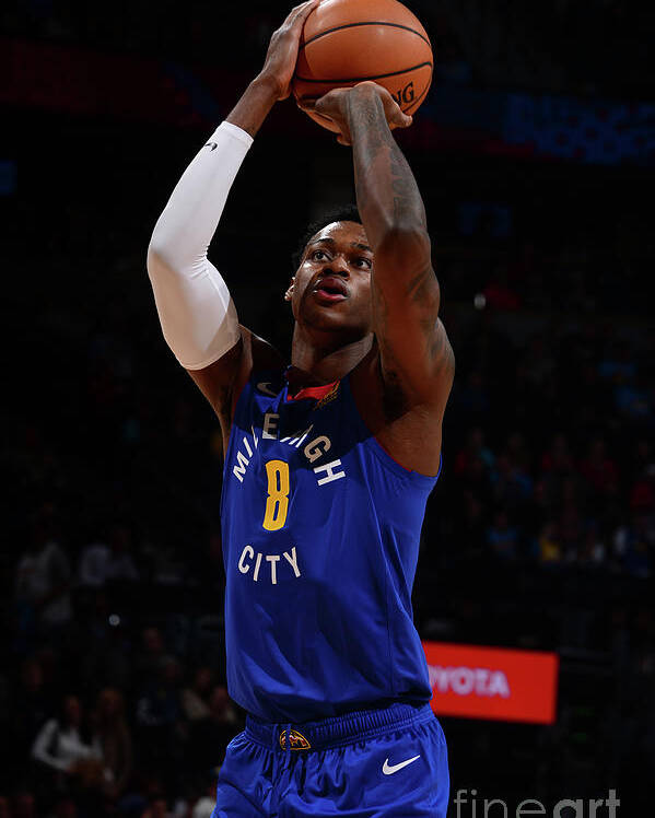 Jarred Vanderbilt Poster featuring the photograph Phoenix Suns V Denver Nuggets by Bart Young