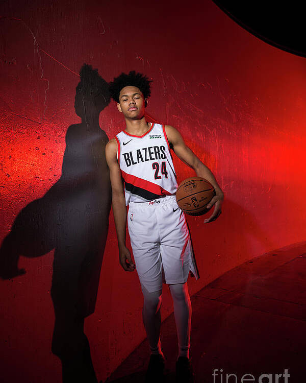 Media Day Poster featuring the photograph 2018-2019 Portland Trail Blazers Media by Sam Forencich