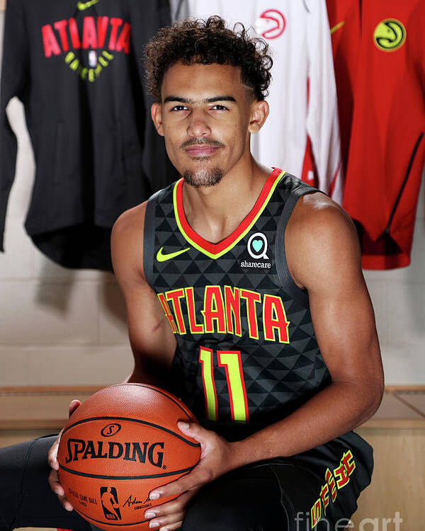 Trae Young Poster featuring the photograph 2018 Nba Rookie Photo Shoot by Nathaniel S. Butler
