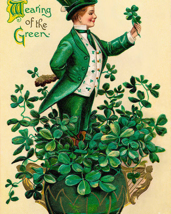 Lucky Poster featuring the photograph A 1910 Vintage St Patricks Day by Victorian Traditions