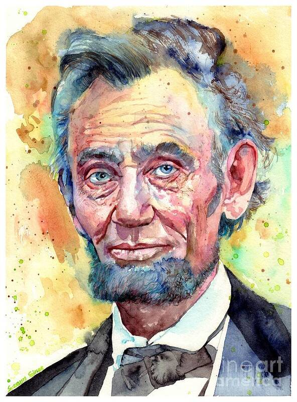 Abraham Lincoln Poster featuring the painting Abraham Lincoln Portrait by Suzann Sines
