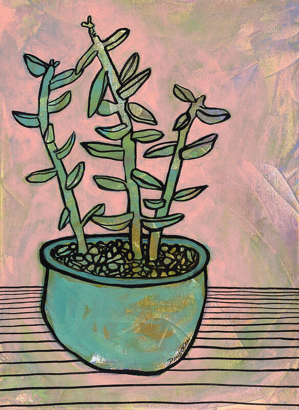 Succulent Poster featuring the painting Abundance by Darcy Lee Saxton
