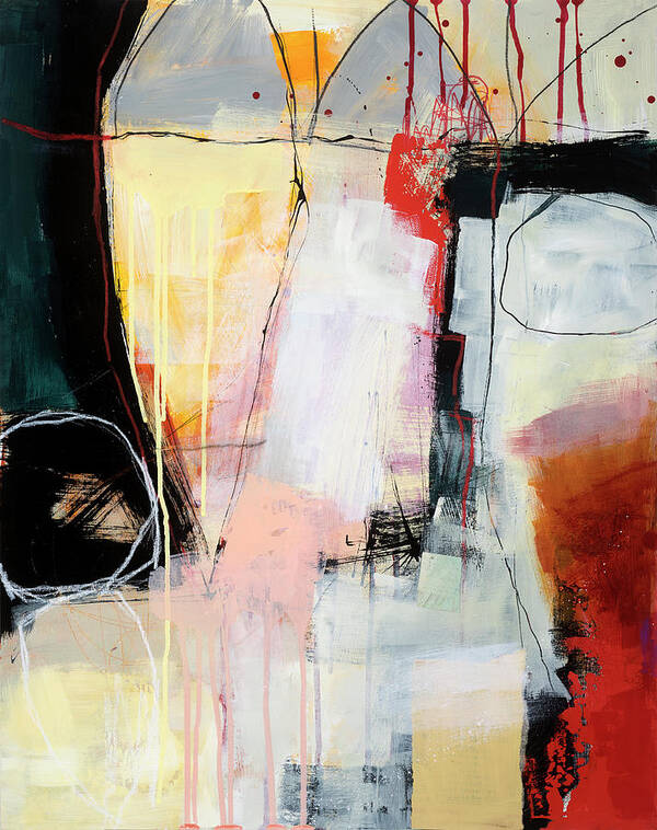 Abstract Art Poster featuring the painting Aftermath #1 by Jane Davies