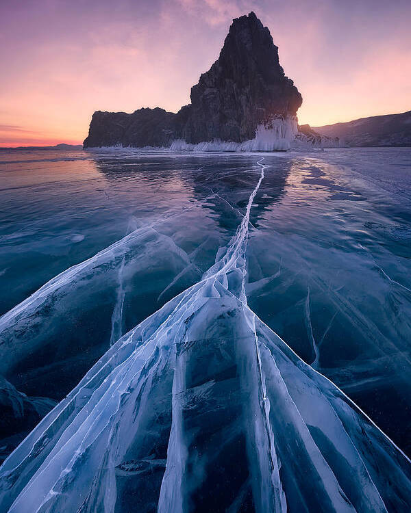 Ice Poster featuring the photograph Baikal Sunset by Javier De La Torre