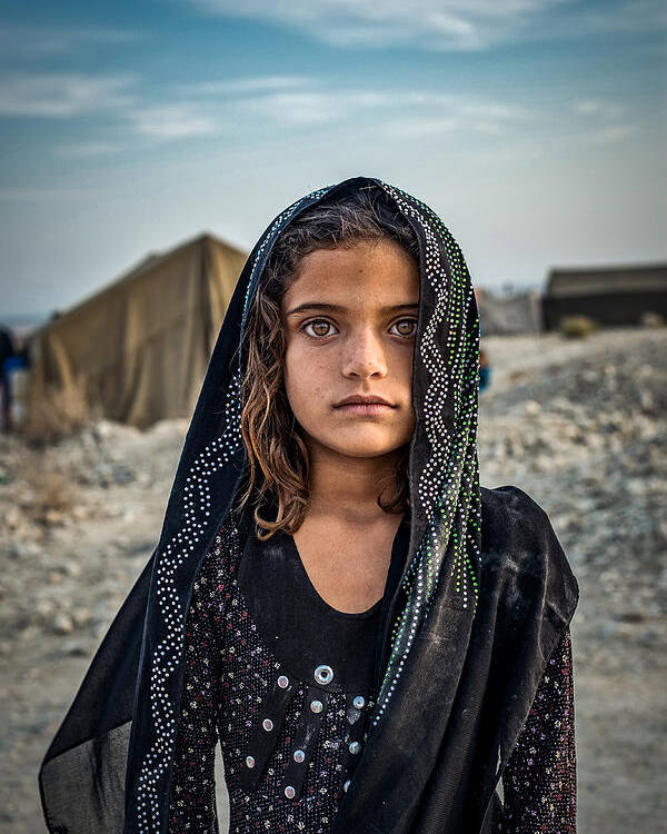 Portrait Poster featuring the photograph Balochi Girl Lll by Mohammad Shefaa