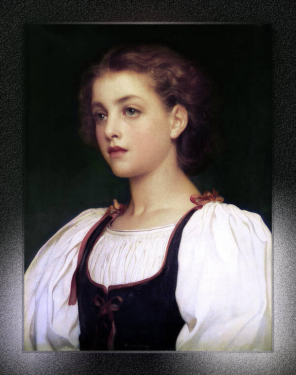Biondina Poster featuring the digital art Biondina by Lord Frederic Leighton by Rolando Burbon