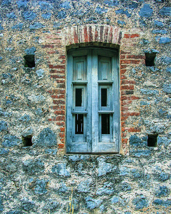 Window Poster featuring the photograph Blue Window by Leslie Struxness