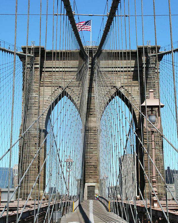 Brooklyn Bridge Poster featuring the photograph Brooklyn Bridge - New York, N.Y. by Richard Krebs