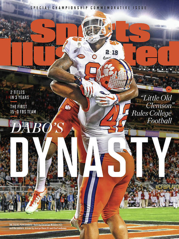 Championship Poster featuring the photograph Dabos Dynasty Clemson University, 2019 Cfp National Sports Illustrated Cover by Sports Illustrated