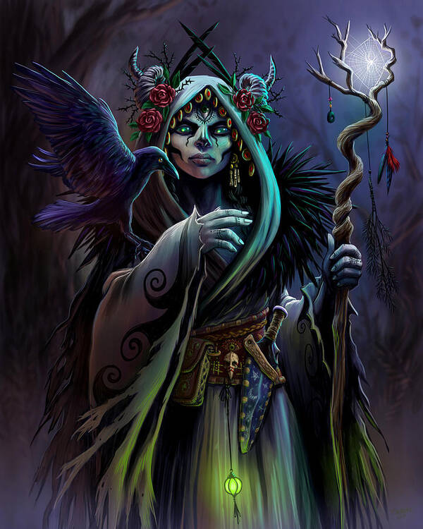 Witch Poster featuring the painting DarkWalker by Cristina McAllister