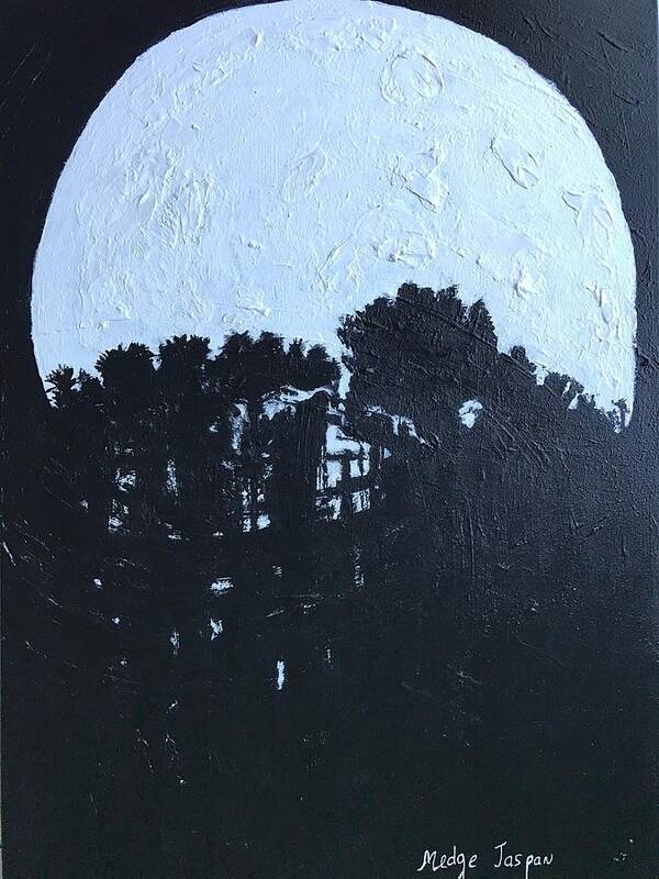 Moon Poster featuring the painting December 21st by Medge Jaspan