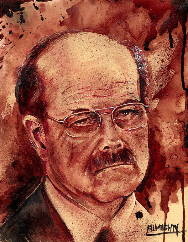 Ryan Almighty Poster featuring the painting DENNIS RADER BTK port dry blood by Ryan Almighty