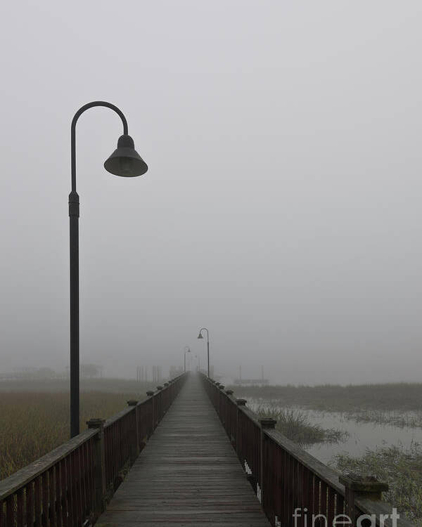 Fog Poster featuring the photograph Dockside Southern Fog by Dale Powell