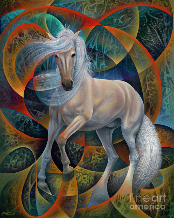 Horse Poster featuring the painting Dynamic Stallion by Ricardo Chavez-Mendez