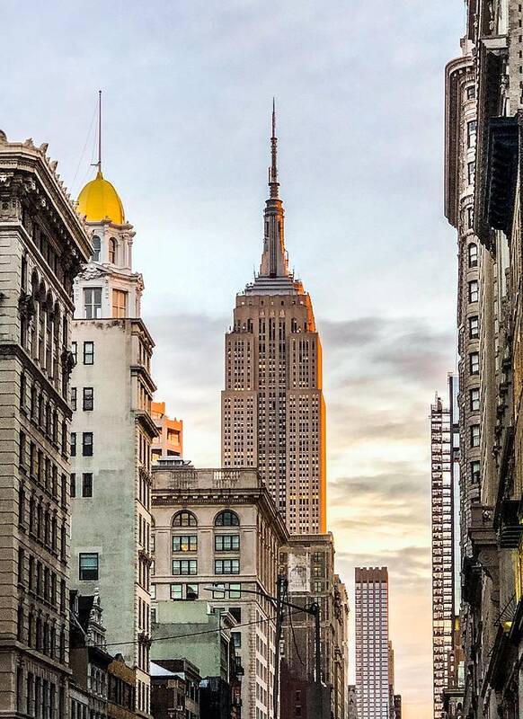 Fifth Avenue Poster featuring the photograph Empire State Building by Cate Franklyn