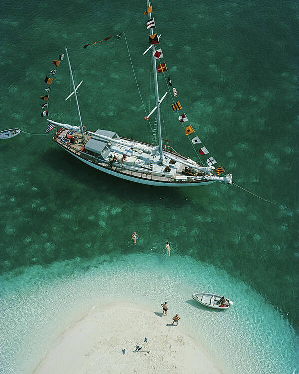Summer Poster featuring the photograph Exuma Holiday by Slim Aarons