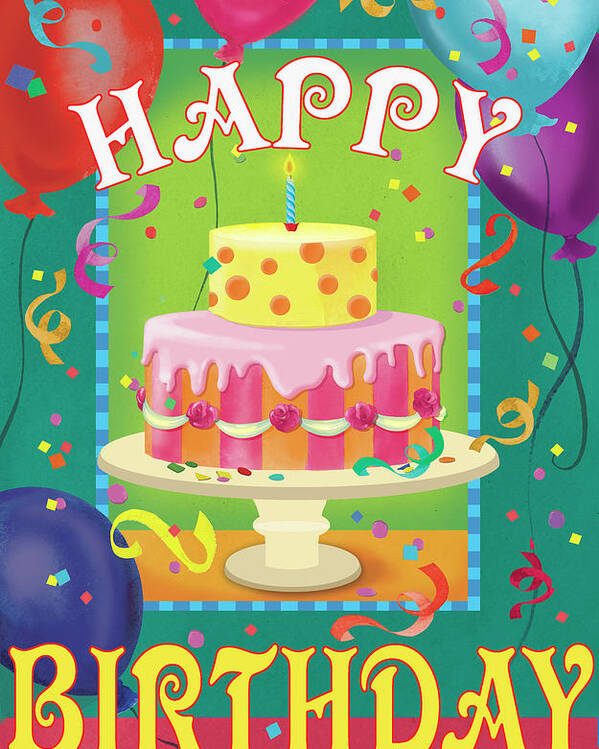 Birthday Cake. Poster. Vector. Candle. Royalty Free SVG, Cliparts, Vectors,  and Stock Illustration. Image 34992962.