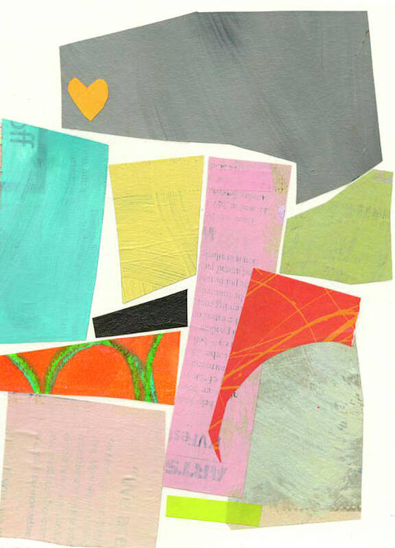 Abstract Art Poster featuring the painting Heart #18 by Jane Davies
