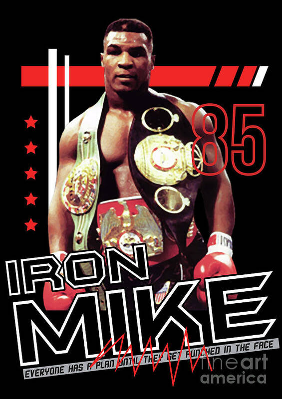 Mike Tyson Knockout Punch poster art home decor photo print 16" 24" sizes 20" 