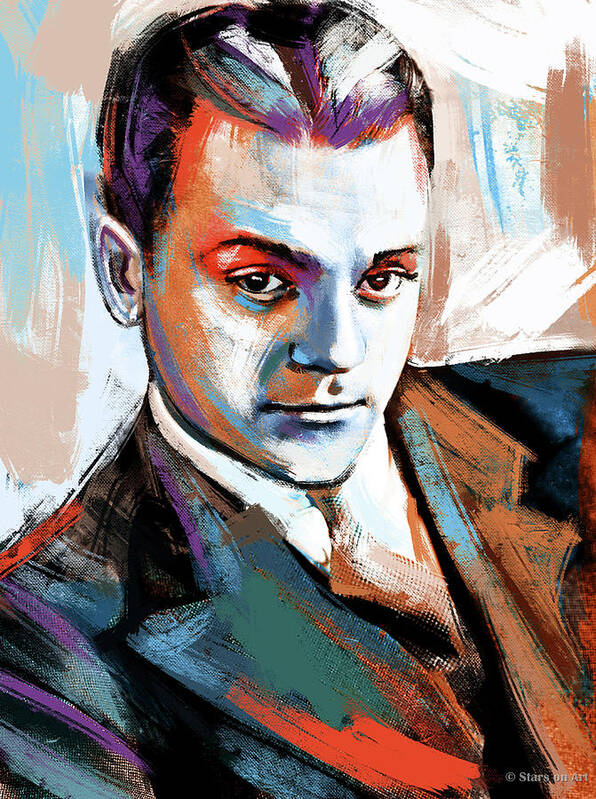 James Poster featuring the painting James Cagney painting by Stars on Art