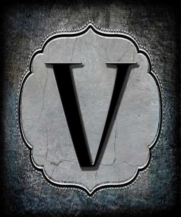 V
Typography & Symbols Poster featuring the mixed media Letter V by Lightboxjournal