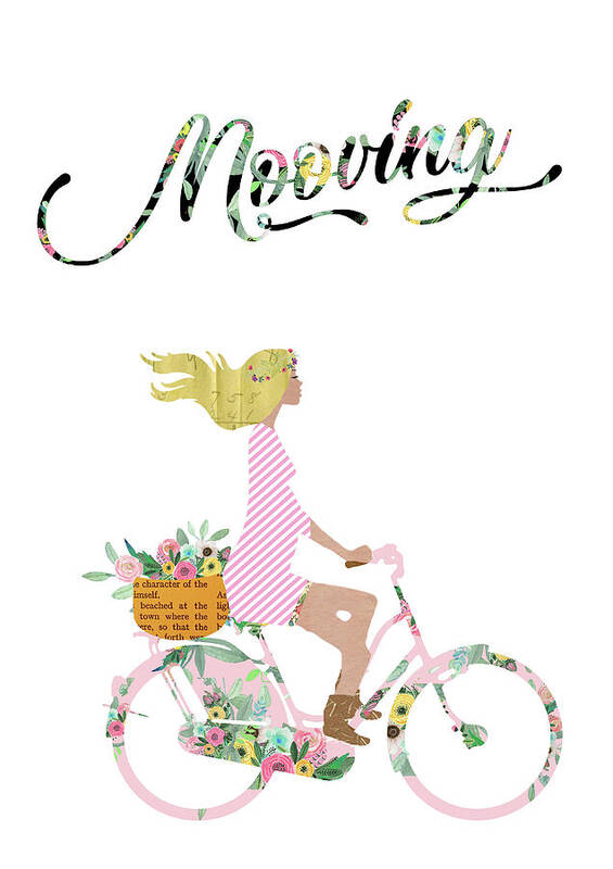 Mooving Poster featuring the mixed media Mooving by Claudia Schoen
