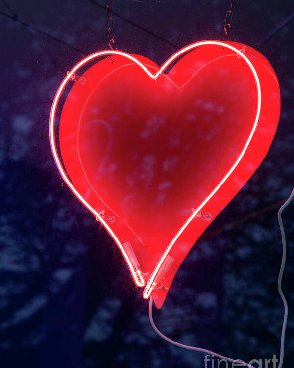 Neon Love Heart Poster by Travelpix Ltd - Photos.com
