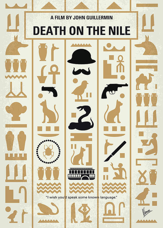 Death Poster featuring the digital art No1086 My Death on the Nile minimal movie poster by Chungkong Art
