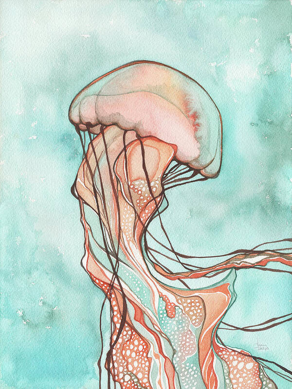 Gør det tungt Bandit frivillig Pink Jellyfish Poster by Tamara Phillips - Fine Art America