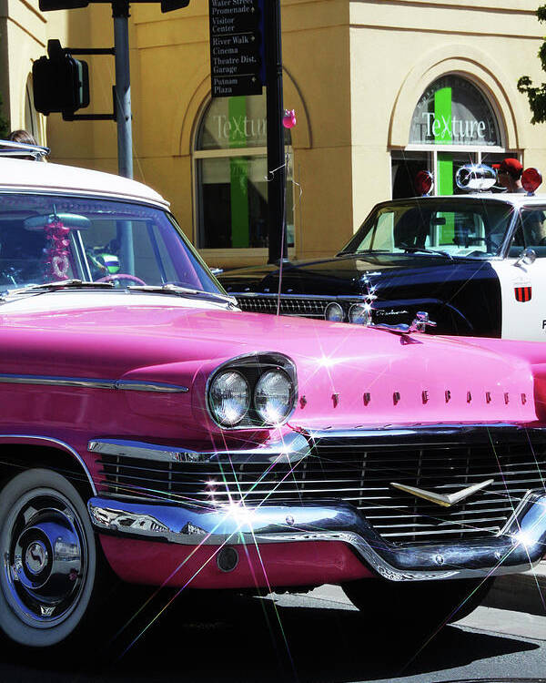 Pink Poster featuring the photograph Pink Studebaker by Jeff Floyd CA
