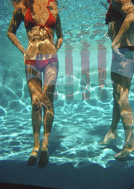 Underwater Poster featuring the photograph Pool At Las Brisas by Slim Aarons