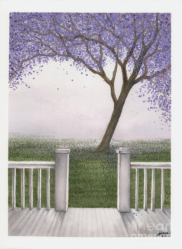 Porch Poster featuring the painting Porch by Hilda Wagner