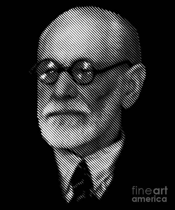  Father Of Psychoanalysis - Portrait Poster featuring the digital art portrait of Sigmund Freud by Cu Biz