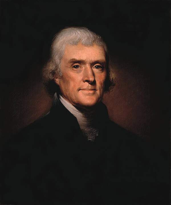 Thomas Jefferson Poster featuring the painting President Thomas Jefferson by War Is Hell Store