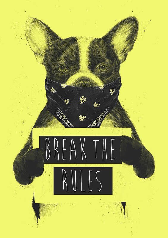 Dog Poster featuring the mixed media Rebel dog II by Balazs Solti