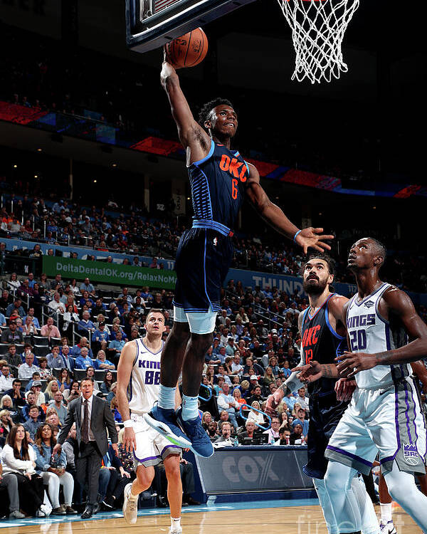 Nba Pro Basketball Poster featuring the photograph Sacramento Kings V Oklahoma City Thunder by Joe Murphy