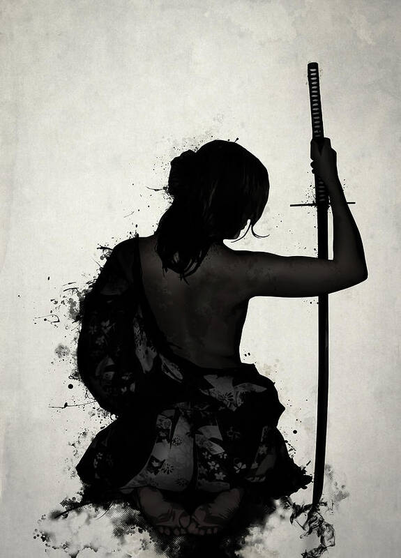 Female Poster featuring the digital art Female Samurai - Onna Bugeisha by Nicklas Gustafsson