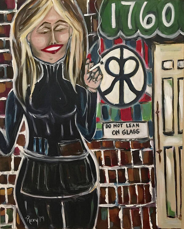 Bartender Poster featuring the painting Smoke Break by Roxy Rich