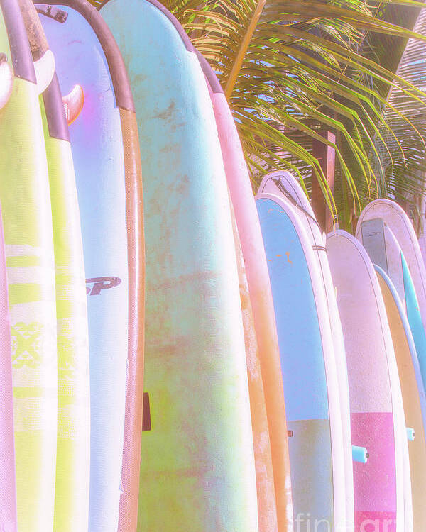 Surfboards Poster featuring the photograph Soft and Light 8 by Becqi Sherman