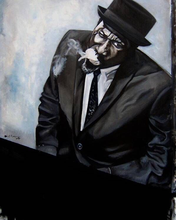 Thelonious Monk Poster featuring the painting Study - Monk by Martel Chapman