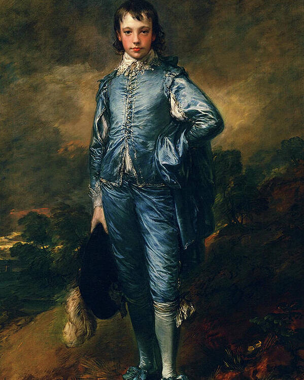 The Blue Boy Poster featuring the painting The Blue Boy by Thomas Gainsborough by Rolando Burbon