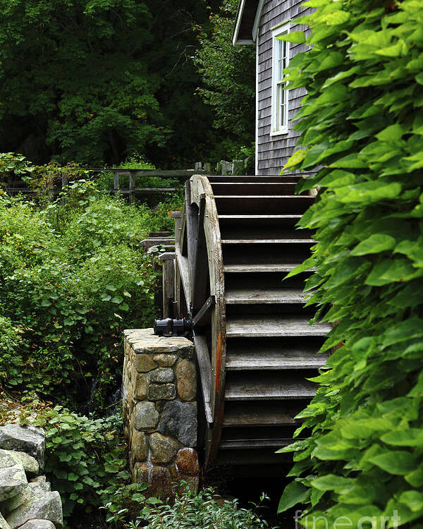 Massachusetts Poster featuring the photograph The Gristmill by Terri Brewster