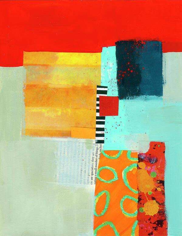 Abstract Art Poster featuring the painting The Primaries by Jane Davies