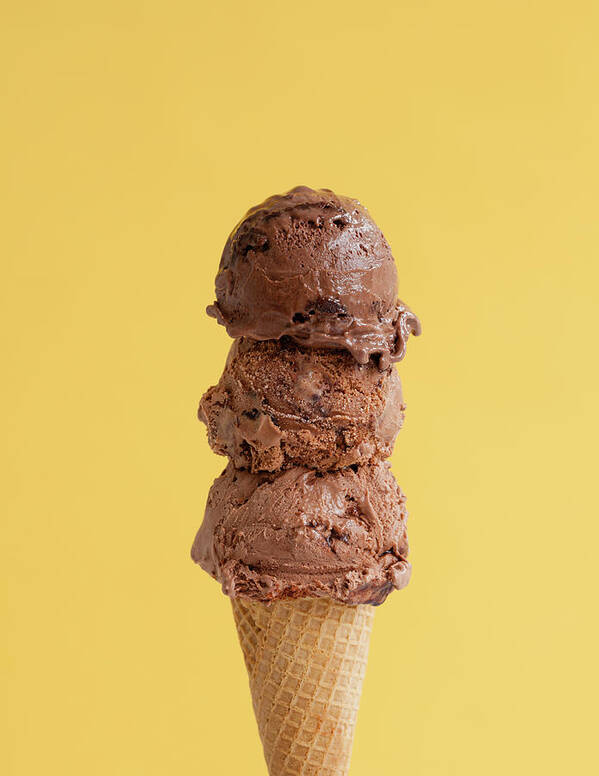 Triple Scoop Chocolate Ice Cream Poster by James Worrell 