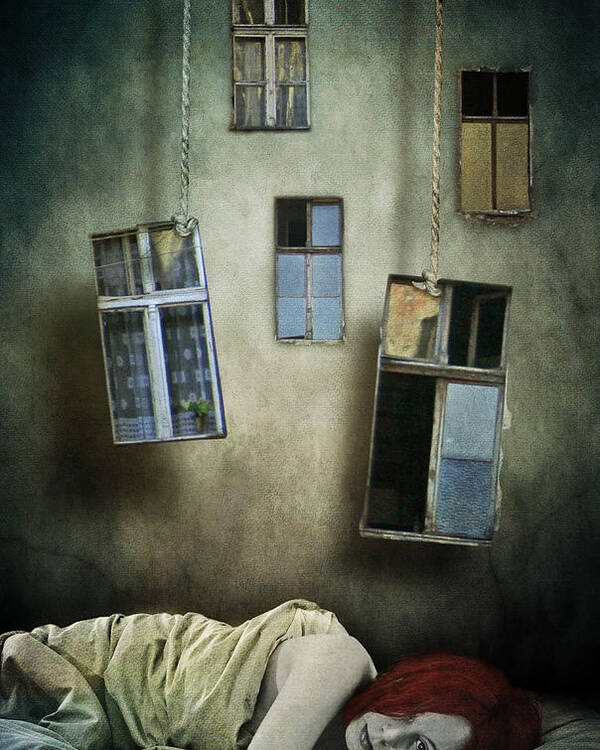 Creative Edit Poster featuring the photograph Windows by Lucyna ?azarska