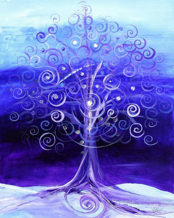 Tree Poster featuring the painting Winter Tree, One by J Vincent Scarpace